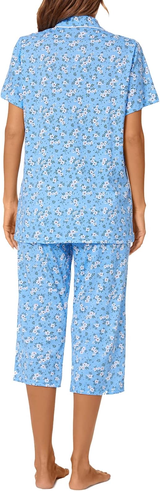 Capri Pajama Set - Short Sleeve - 2 Piece