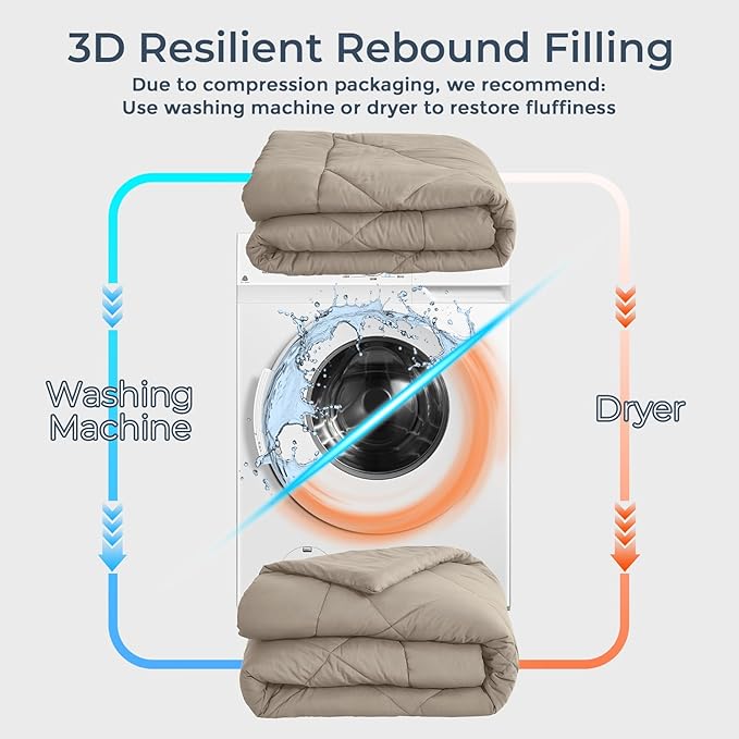Linen Comforter Set - Full - 7 Piece