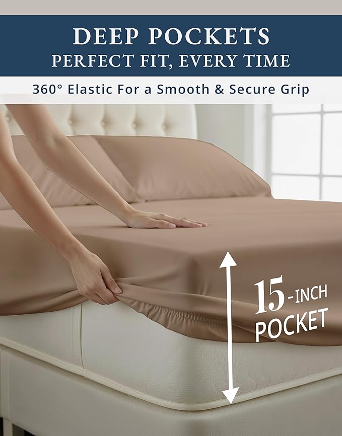 Linen Bed Sheet Set - Twin