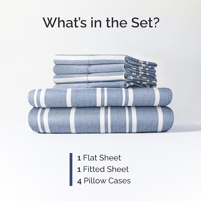 Cooling Bed Sheet Set - King - 16 in Deep Pocket - 6 Piece