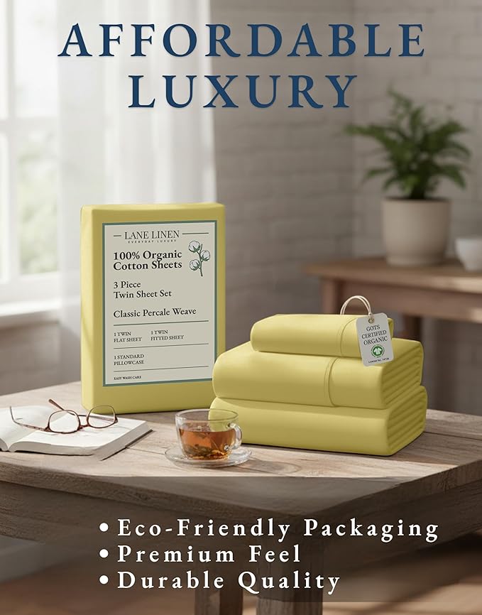 Linen Bed Sheet Set - Twin - 3 Piece