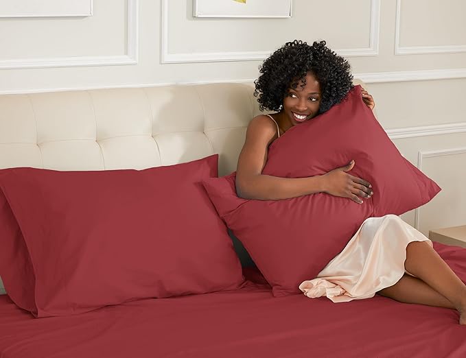 100% Cotton Pillowcase Set - King - 20 x 40 in - 2 Piece