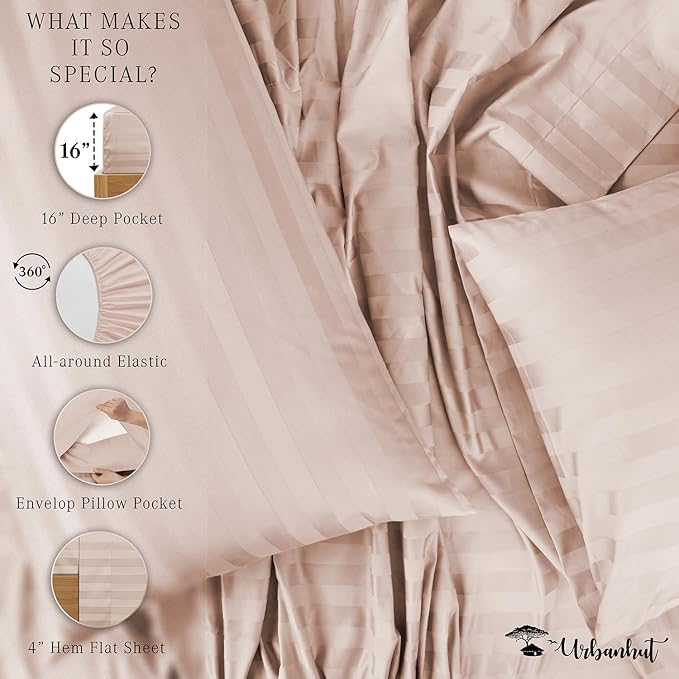 Bed Sheet Set - Queen - 16 in Deep Pocket - 4 Piece
