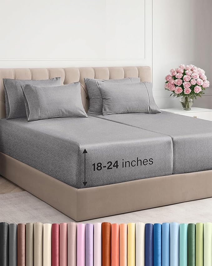 Cooling Bed Sheet Set - Split King - 7 Piece