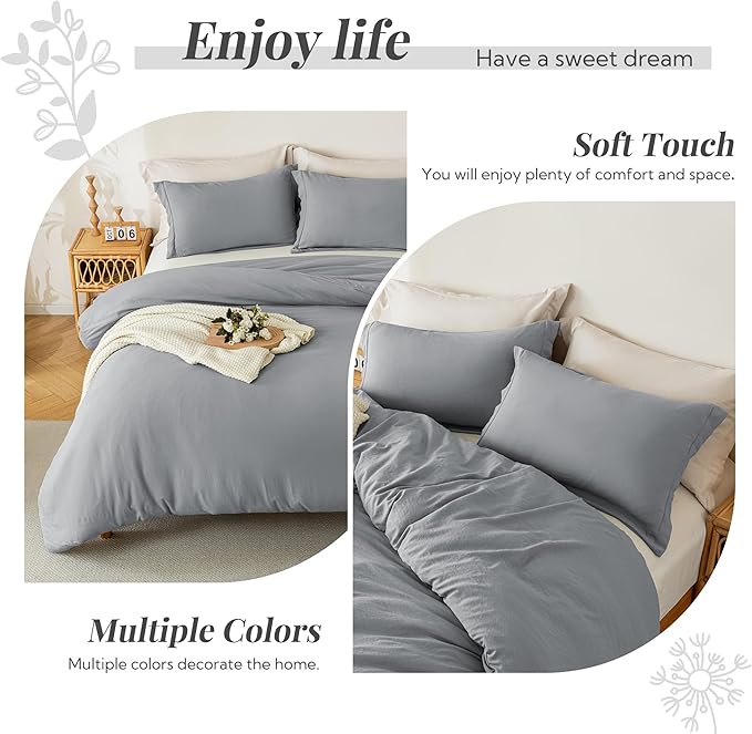 Microfiber Duvet Cover Set - 3 Piece