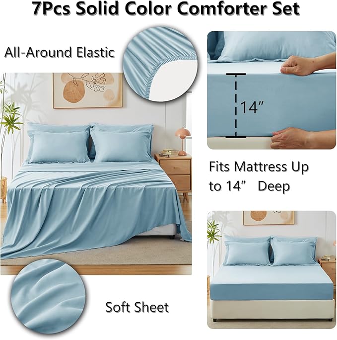 Down Alternative Comforter Set - Queen - 7 Piece