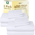 100% Cotton Bed Sheet Set - King - 2 Pack