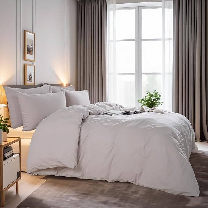 Linen Duvet Cover Set - King - 3 Piece