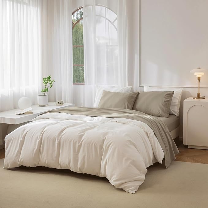 Linen Bed Sheet Set - King - 4 Piece