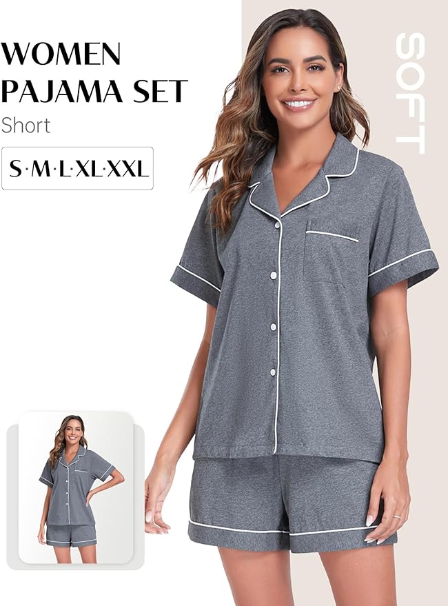 Women's Pajama Set - Short Sleeve - 2 Piece