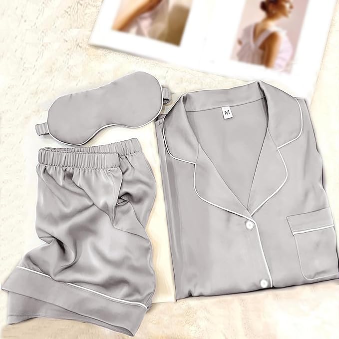 Satin Pajama Set - 2 Piece