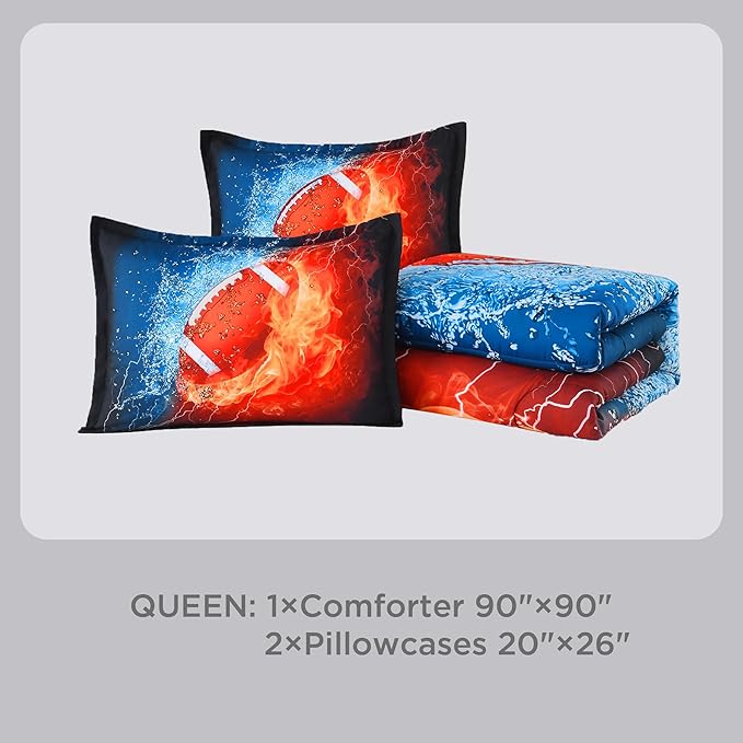 Microfiber Comforter Set - Queen - 90 x 90 in - 3 Piece
