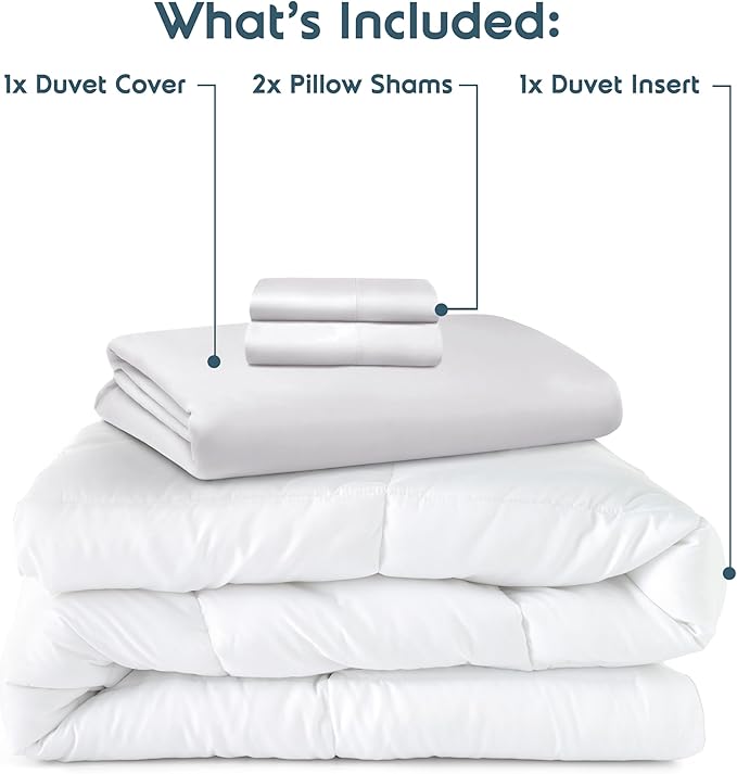 Down Alternative Duvet Cover Set - Queen - 4 Piece