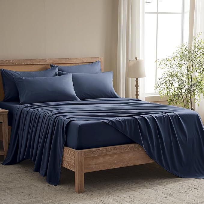 Cooling Bed Sheet Set - Queen - 16 in Deep Pocket - 6 Piece