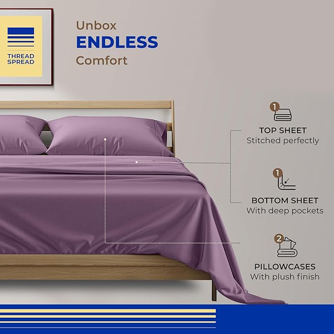 Cooling Bed Sheet Set - King - 16 in Deep Pocket - 4 Piece