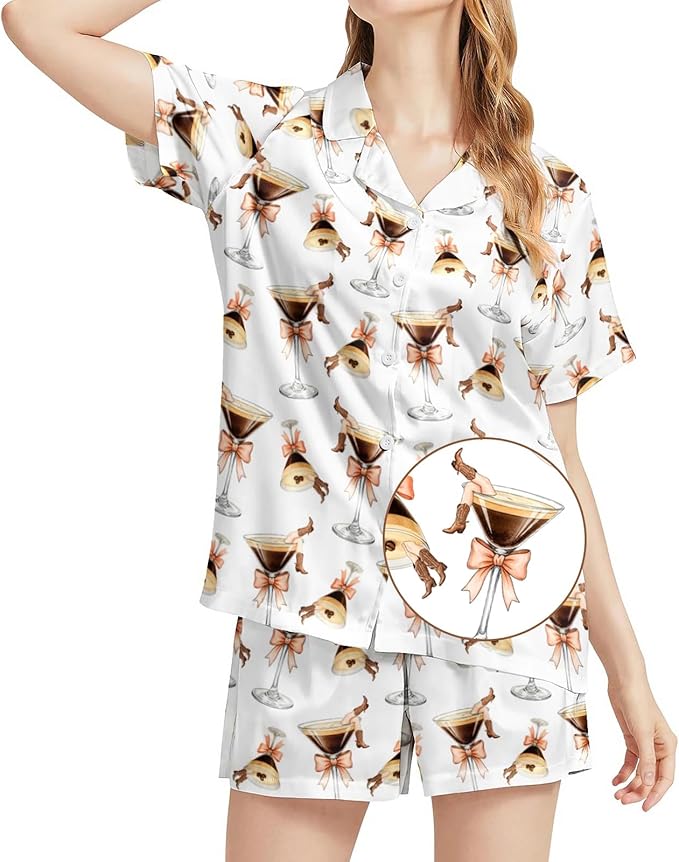 Women's Pajama Set - Short Sleeve - 2 Piece