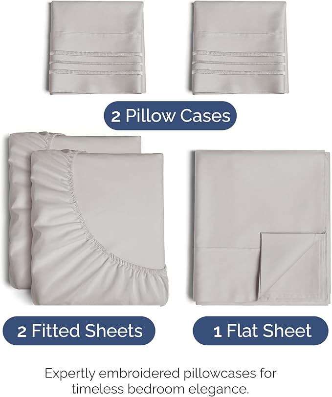 Cooling Bed Sheet Set - Split King - 5 Piece