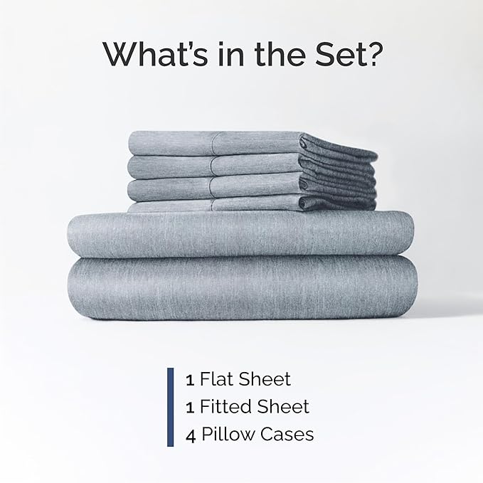 Cooling Bed Sheet Set - Queen - 16 in Deep Pocket - 6 Piece