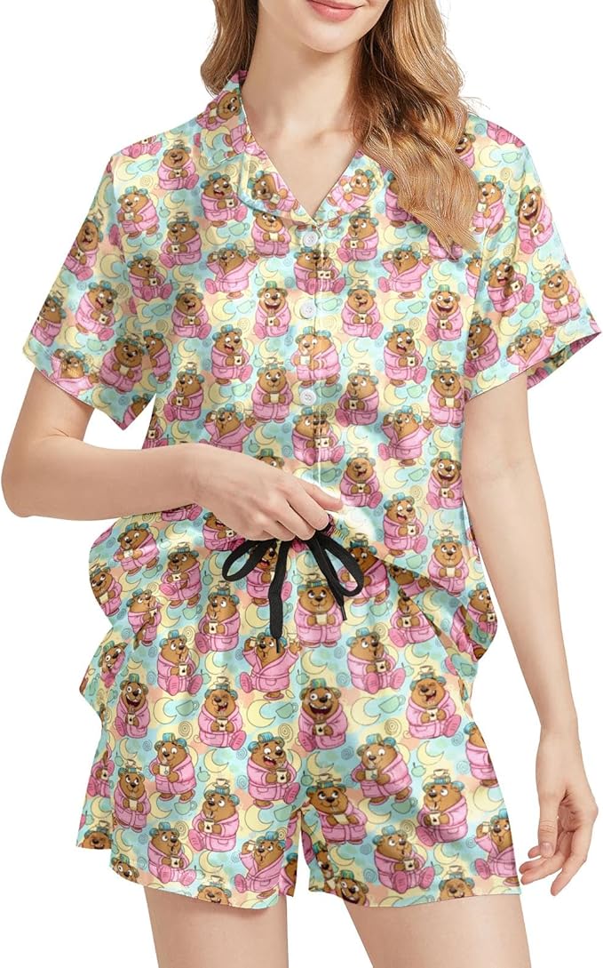 Women's Pajama Set - Short Sleeve - 2 Piece