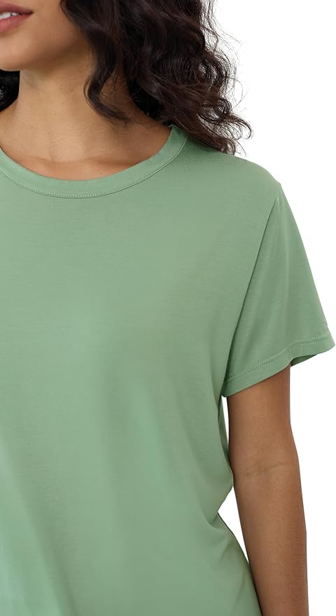 Women's Bamboo Pants Pajama Set - Short Sleeve - 2 Piece