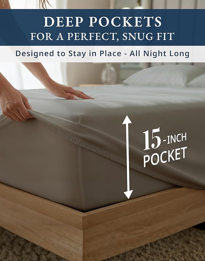 Linen Bed Sheet Set - Twin XL