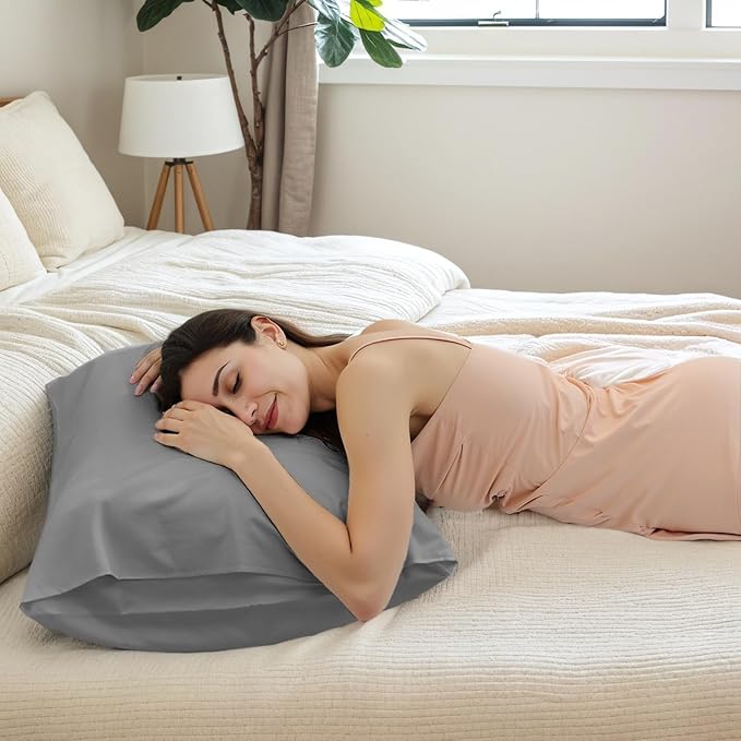 Bamboo Cooling Pillowcase Set - Queen - 20 x 30 in - 2 Pack - 2 Piece