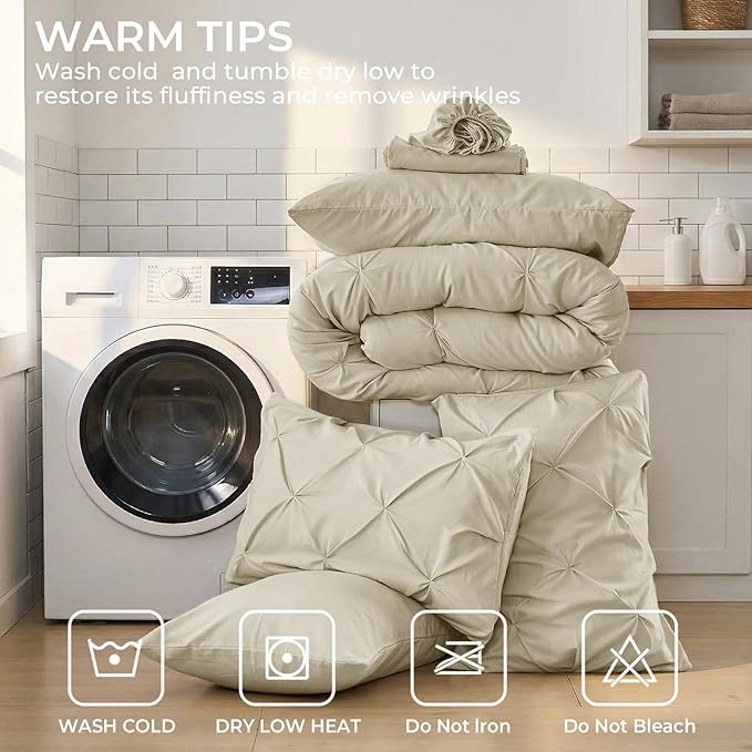 Linen Comforter Set - King - 7 Piece