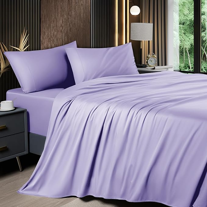 Bamboo Cooling Bed Sheet Set - California King - 4 Piece