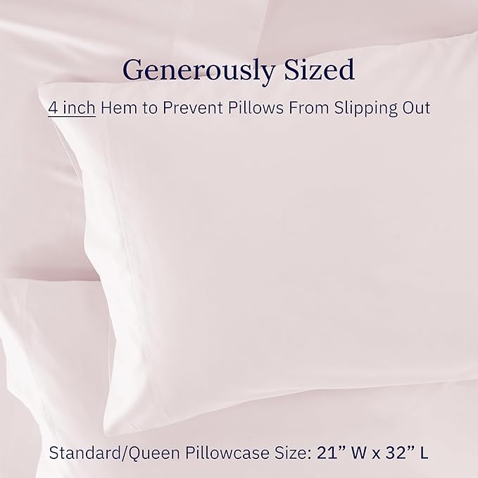 100% Cotton Pillowcase Set - Queen - 2 Piece