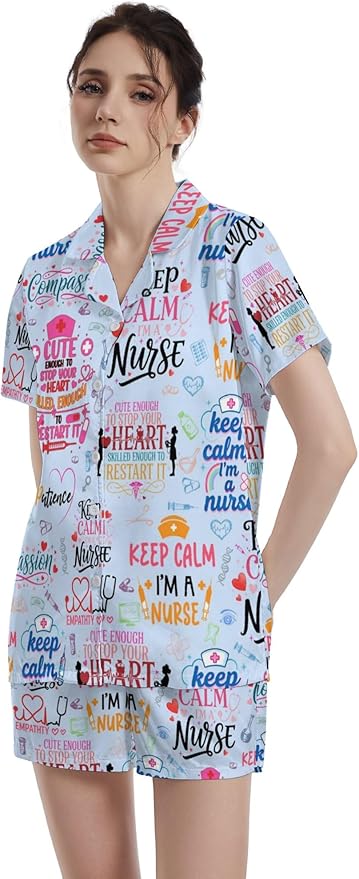 Women's Pajama Set - Short Sleeve - 2 Piece