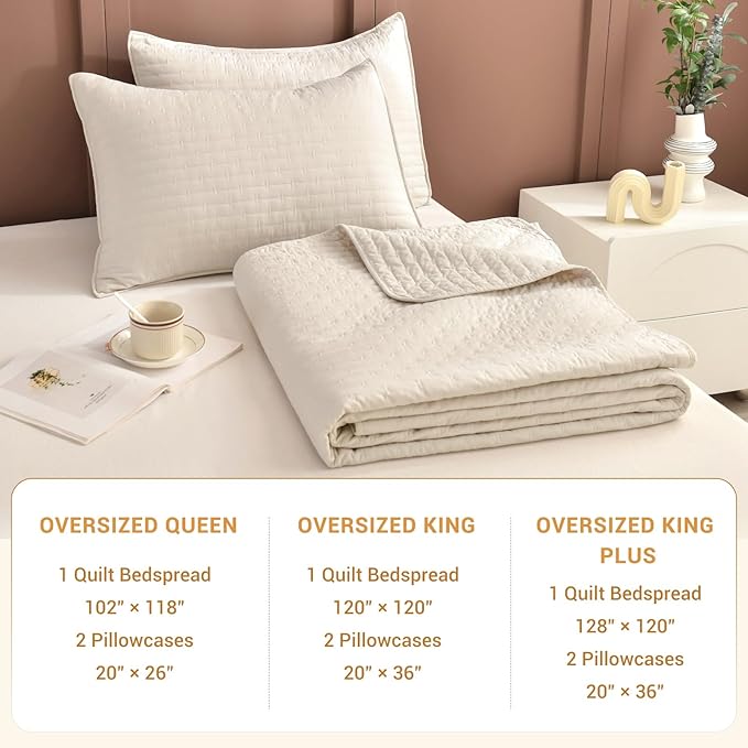 100% Cotton Bedding Set - King - 3 Piece