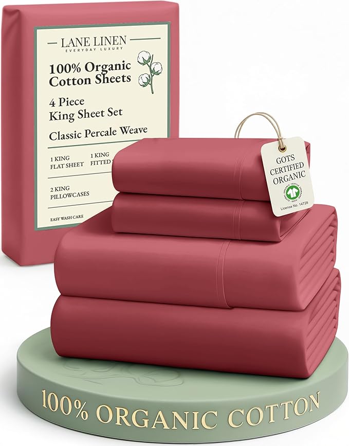 Linen Cooling Bed Sheet Set - King - 4 Piece