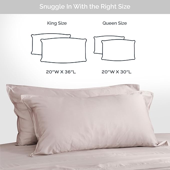 Bamboo Cooling Pillowcase Set - King - 2 Piece