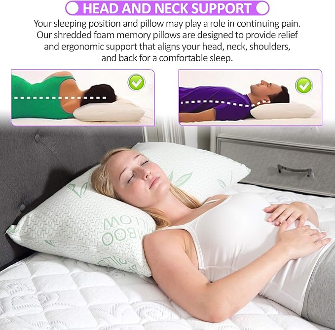 Bamboo Cooling Bed Pillow - Queen
