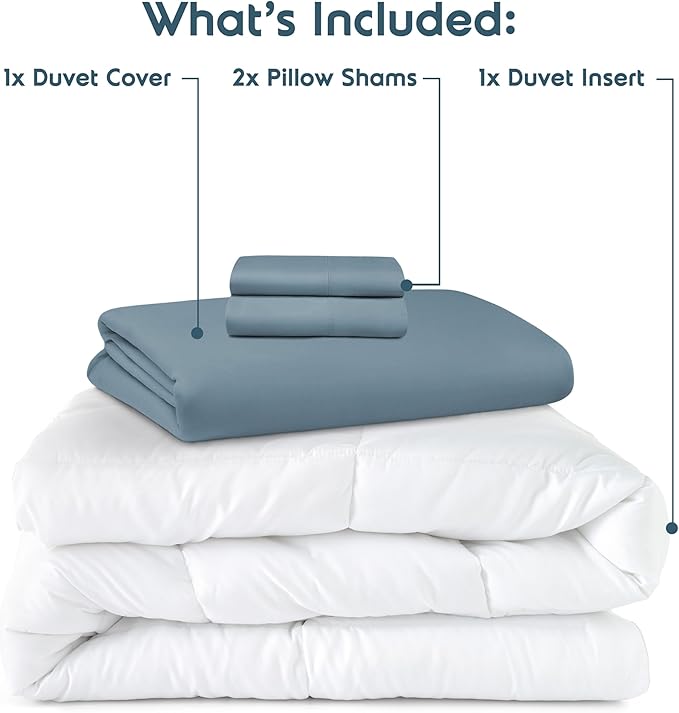 Down Alternative Duvet Cover Set - Queen - 4 Piece