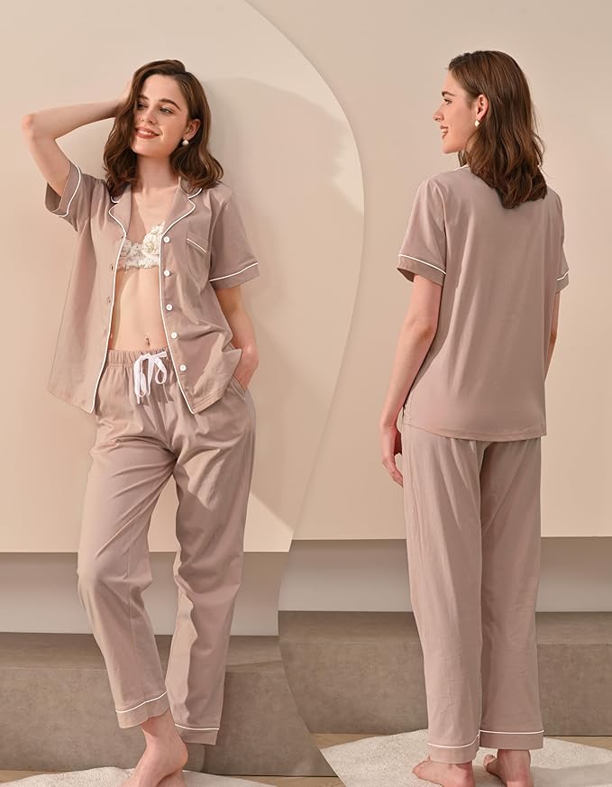 Women's 100% Cotton Pajama Set - 2 Piece