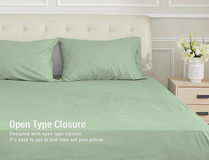 100% Cotton Pillowcase Set - King - 20 x 40 in - 2 Piece