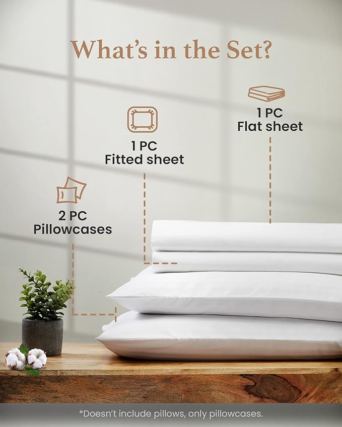 Bed Sheet Set - Twin XL - 4 Piece