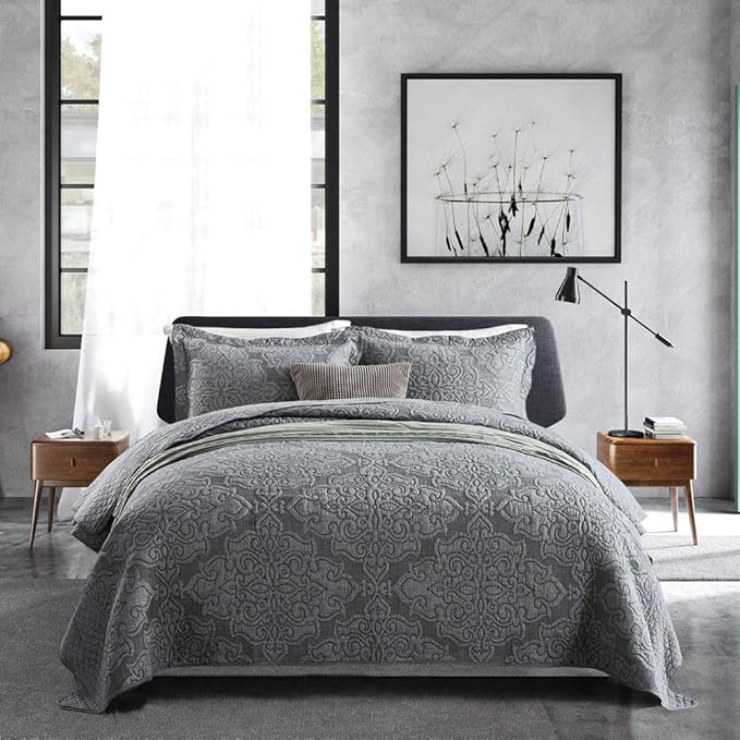 Microfiber Quilt Set - King - 3 Piece