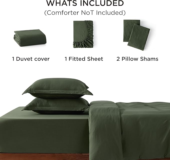 Duvet Cover Set - Full - 80 x 90 in - 4 Piece