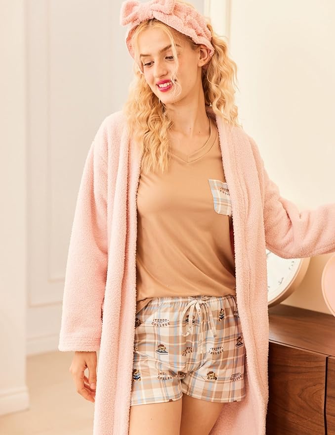 Women's Pajama Set - Short Sleeve - 2 Piece