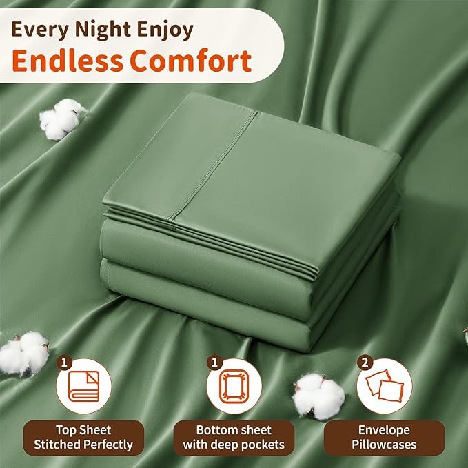 Bed Sheet Set - Queen - 4 Piece