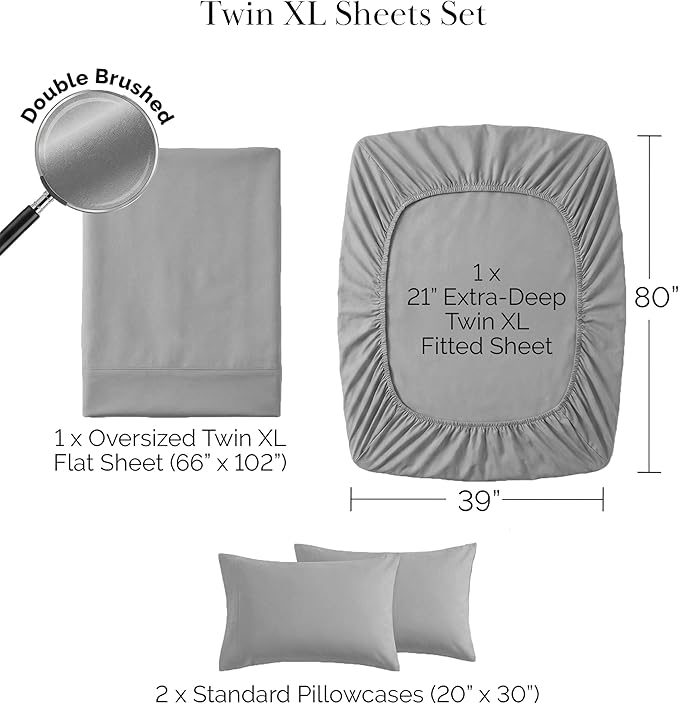 Bed Sheet Set - Twin XL - 2 Piece