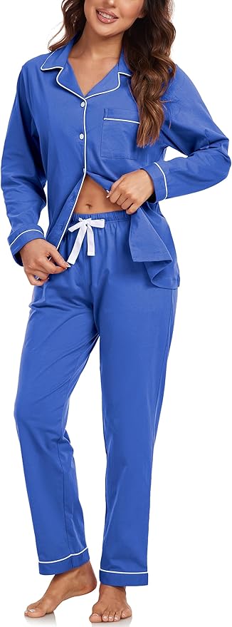 100% Cotton Pants Pajama Set - Long Sleeve - 2 Piece