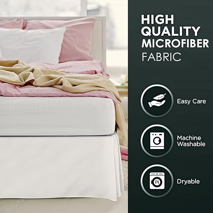 Microfiber Bed Skirt - Queen - 14 in Drop