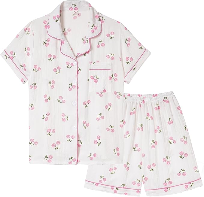 Shorts Pajama Set - Short Sleeve - 2 Piece