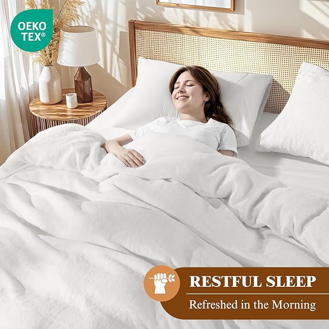 Linen Duvet Cover Set - Full - 3 Piece