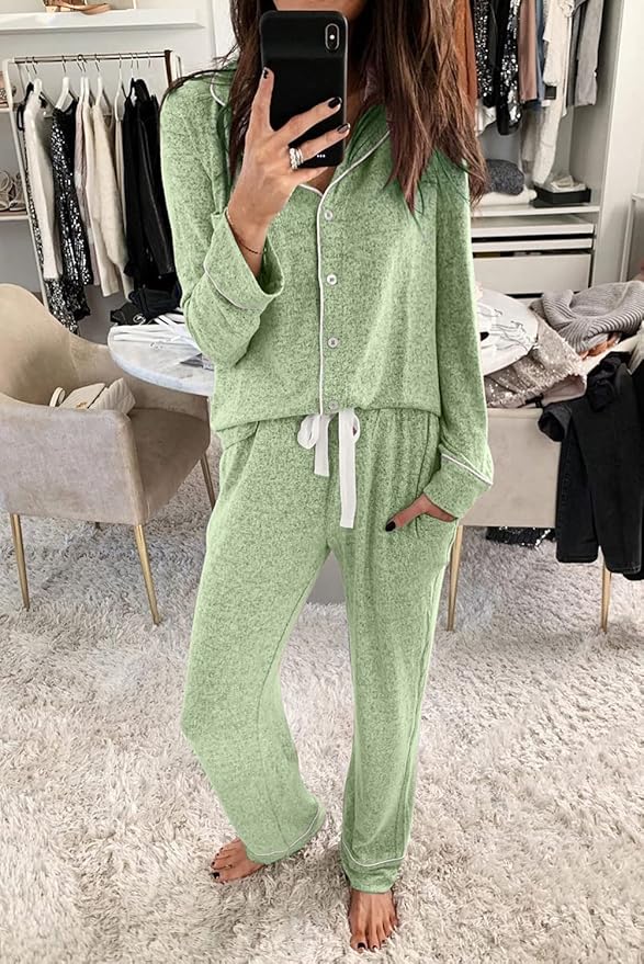 Women's Pajama Set - Long Sleeve - 2 Piece