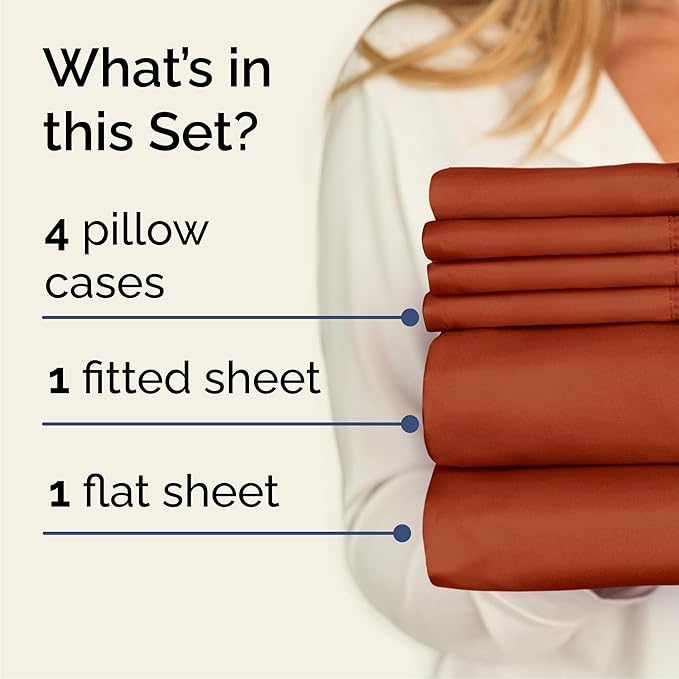 Cooling Bed Sheet Set - Queen - 6 Piece