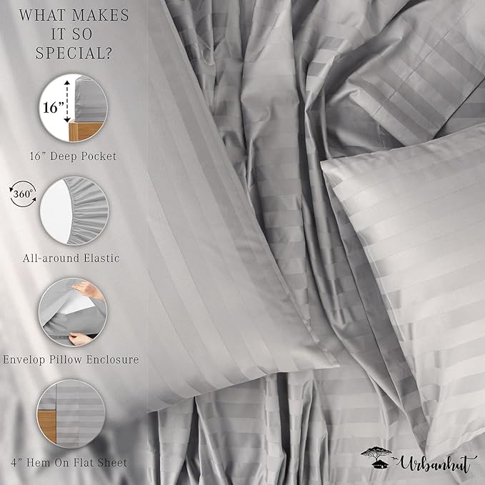 Bed Sheet Set - Full - 16 in Deep Pocket - 4 Piece
